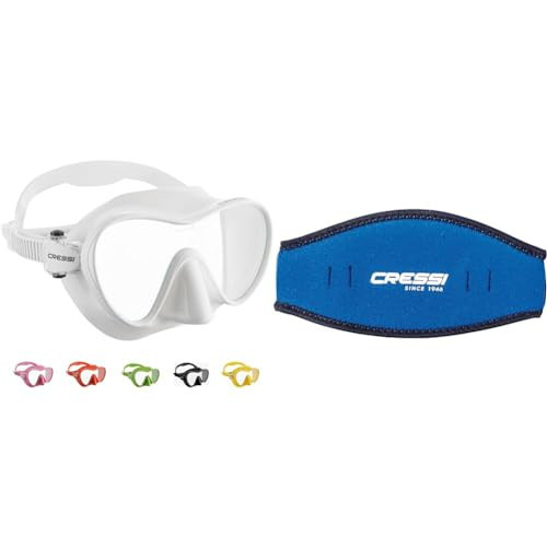Cressi F1 Frameless Diving Mask and Neoprene Mask Strap Cover Bundle | Amazon (US)