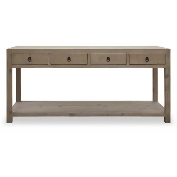 Artissance 75" Long Capri 4 Drawers Side Table Weathered Natural - Bed Bath & Beyond - 36861538 | Bed Bath & Beyond