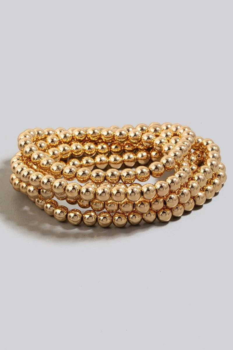 Golden Bubbles Beaded Bracelet Set | Ruthie Grace