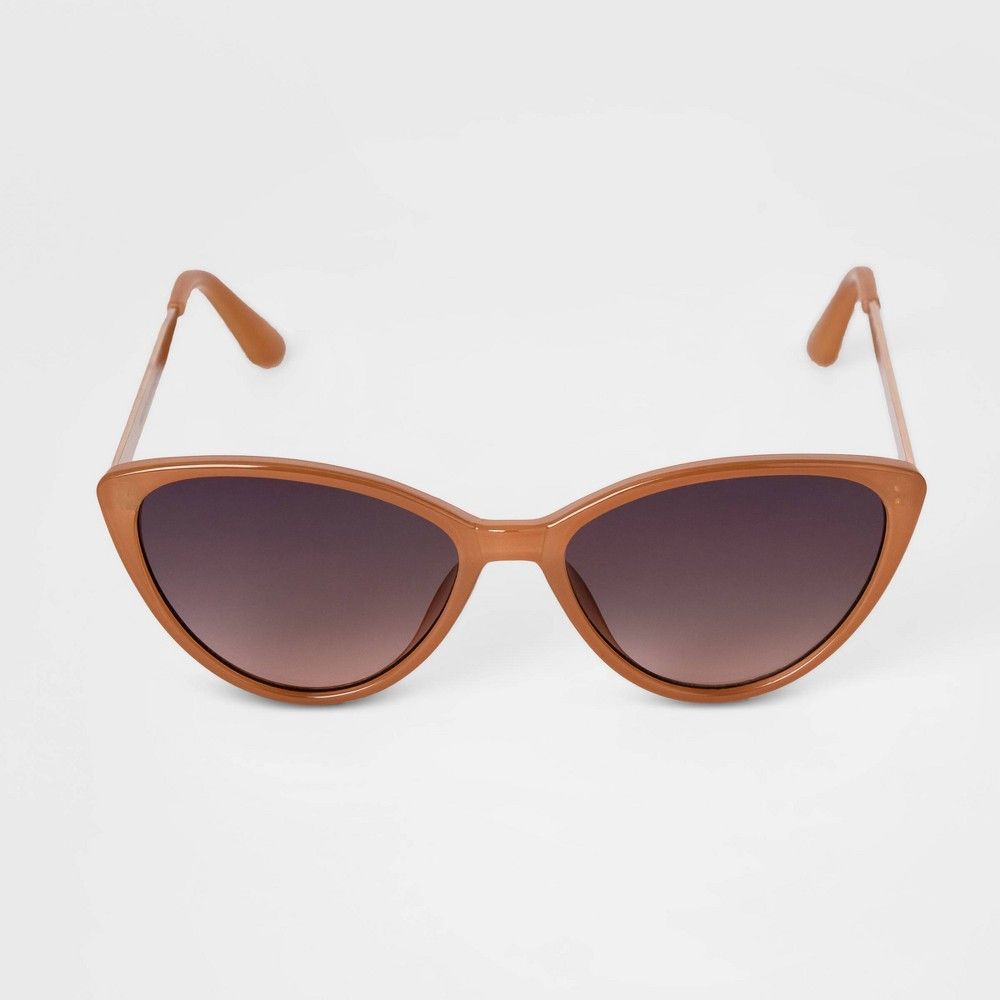 Women's Butterfly Cateye Sunglasses - A New Day Peach, Pink | Target