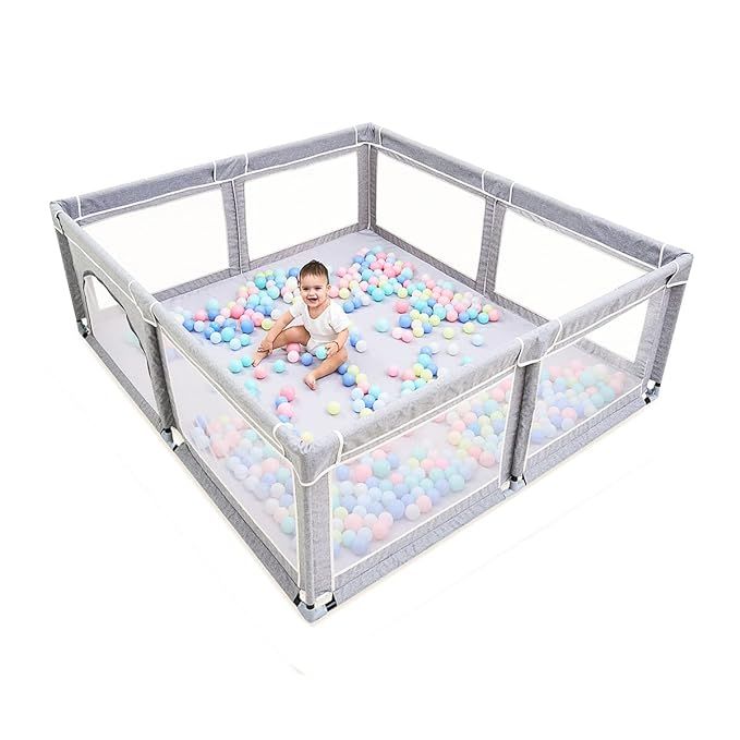 Small Baby Playpen, 50*50inch Playpens for Babies, Playpen for Toddlers,Kids Safety Play Center Y... | Amazon (US)