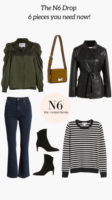The Nordstrom 6 Oct Drop
1. FRAME Gillian blouse
2. All Saints Bags
3. Nordstrom Exclusive Vegan Leather under $150
4. Sam Edelaman Luna Boot
5.Paige Claudine jeans
6. Nordstrom Brand Cashmere Sweaters