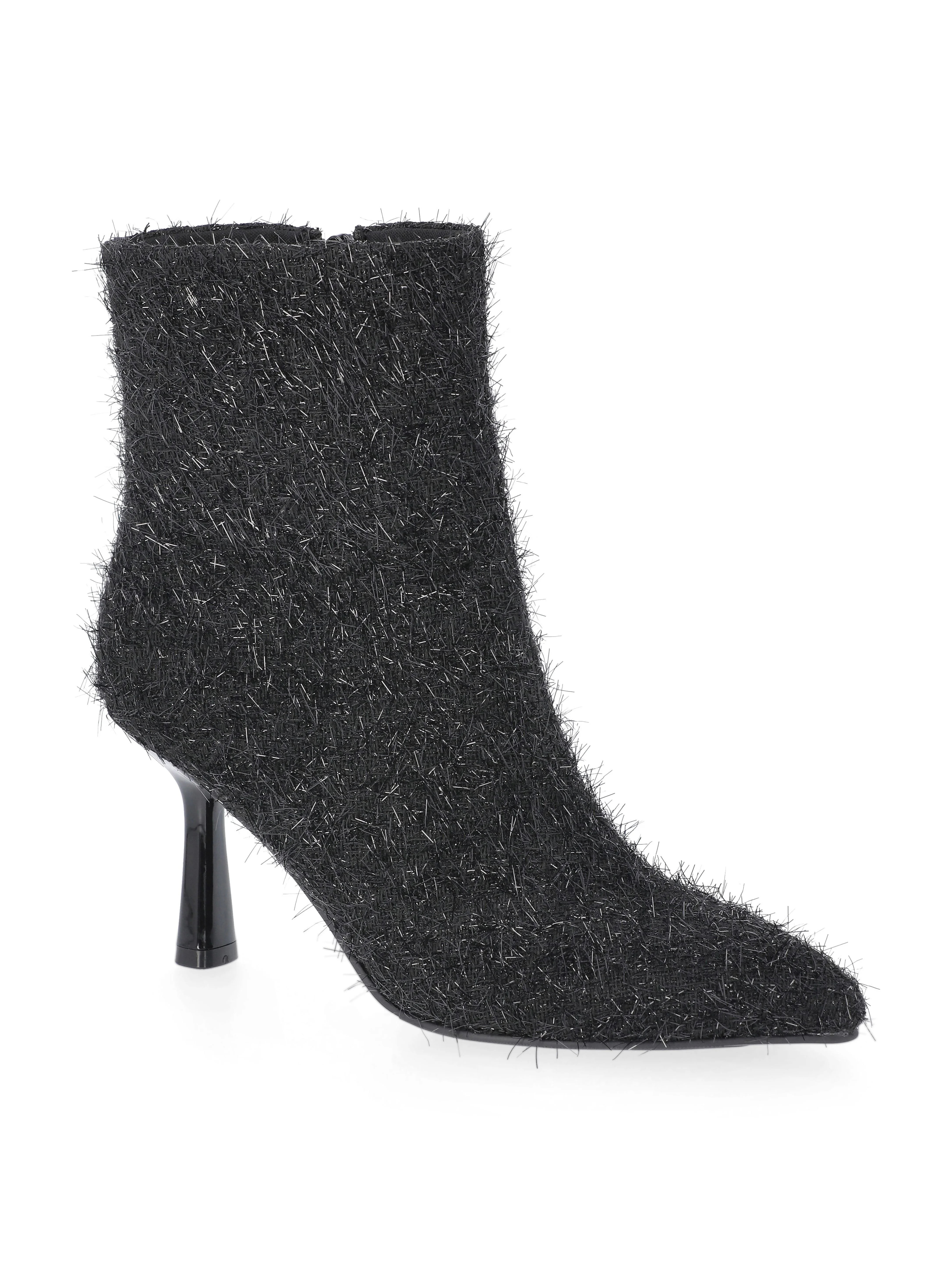 No Boundaries Women's Heeled Tinsel Booties | Walmart (US)