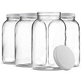Paksh Novelty 1-Gallon Glass Jar Wide Mouth with Airtight Metal Lid - USDA Approved BPA-Free Dishwas | Amazon (US)