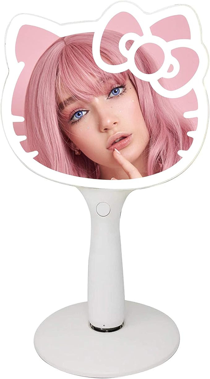 Impressions Vanity Hello Kitty LED Handheld Mirror, Makeup Vanity Mirror with Standing Base and A... | Amazon (US)