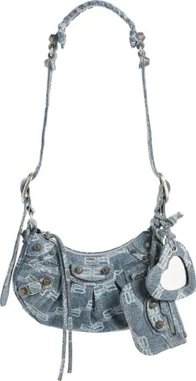 Balenciaga Extra Small Le Cagole Logo Denim Shoulder Bag | Nordstrom | Nordstrom