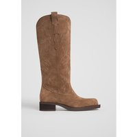 Stradivarius Bottes cowboy plates en cuir CUIR 37 | Stradivarius (FR)