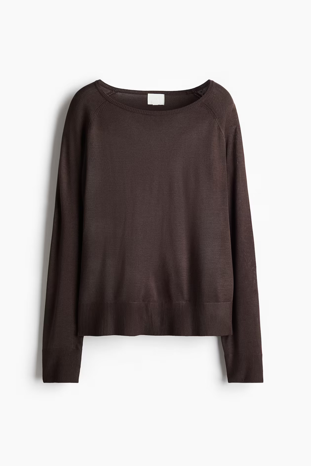 Fine-knit jumper - Dark brown - Ladies | H&M GB | H&M (UK, MY, IN, SG, PH, TW, HK)