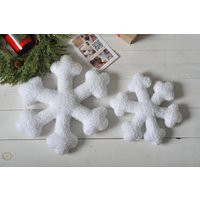 Soft Snowflake Christmas Pillow - Decor | Holiday Pillows Gift Winter Themed | Etsy (US)