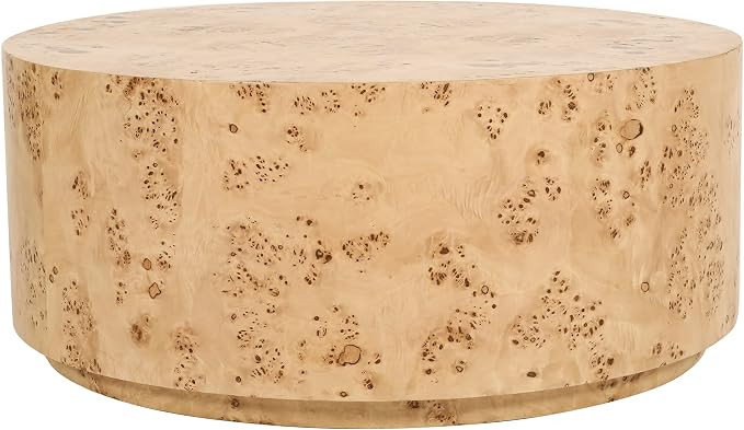 Meridian Furniture Collection Mid-Century Modern Coffee Table with Burl Wood and Curved Art Deco ... | Amazon (US)