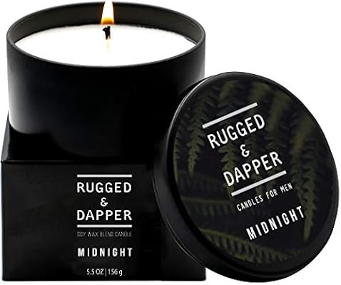 RUGGED & DAPPER | Premium Scented Soy Candle | Natural Evergreen Woodsy Scent for Men | Amazon (US)