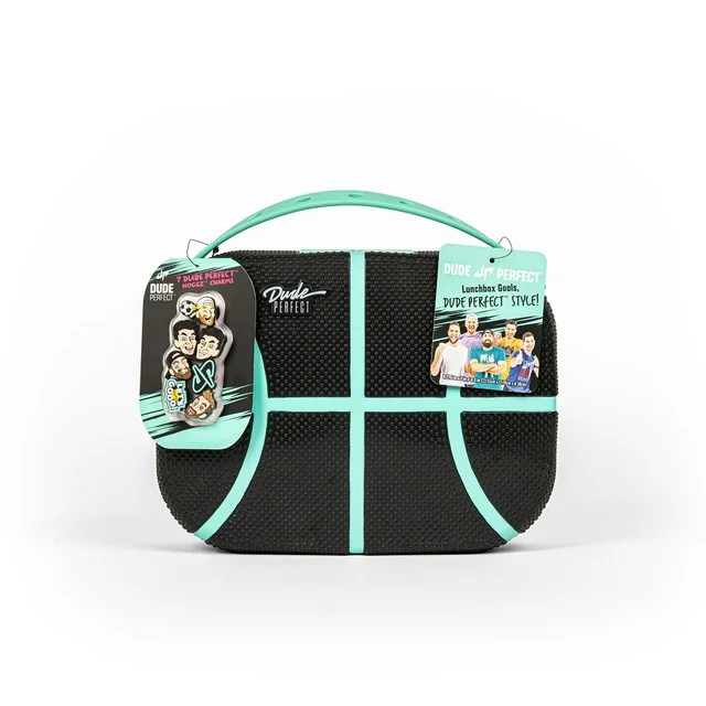 Dude Perfect Lunch Box with Snap Tight Lid, Adjustable Divider, Removable Inner Tray, Black | Walmart (US)