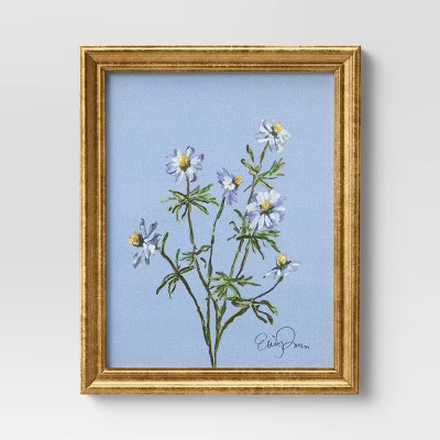 8" x 10" Flora Framed Wall Canvas Blue - Threshold™ | Target