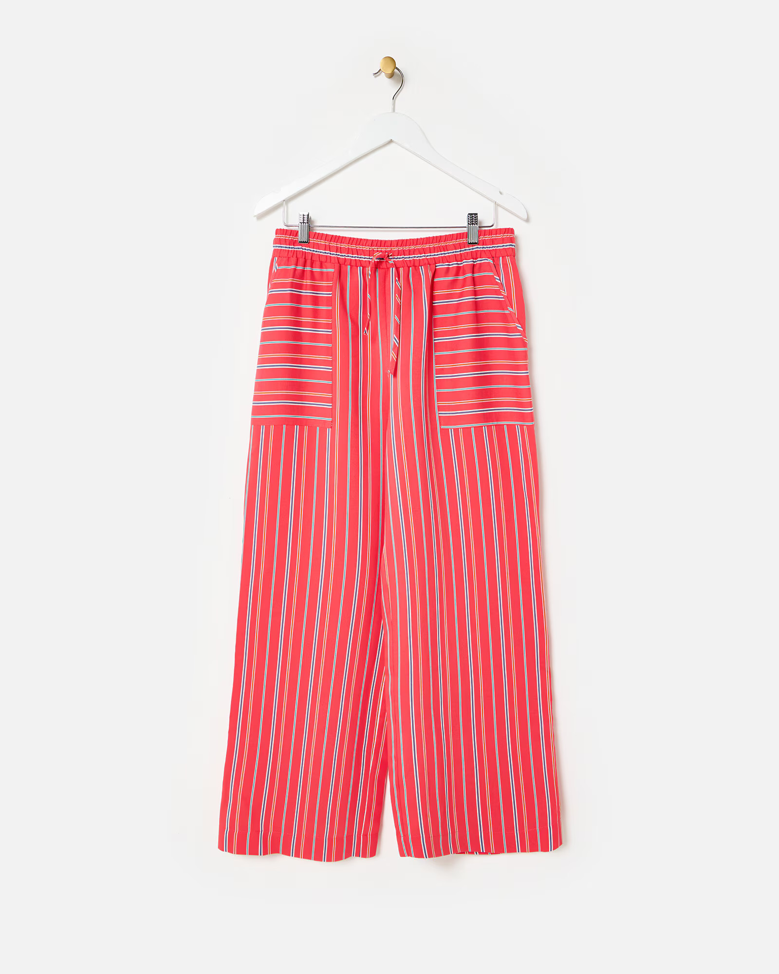 Red & Blue Striped Wide Leg Trousers | Oliver Bonas | Oliver Bonas (Global)