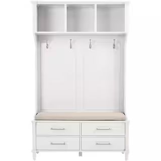 Home Decorators Collection Aberdeen Off-White Double Hall Tree SK19148A-PW - The Home Depot | The Home Depot