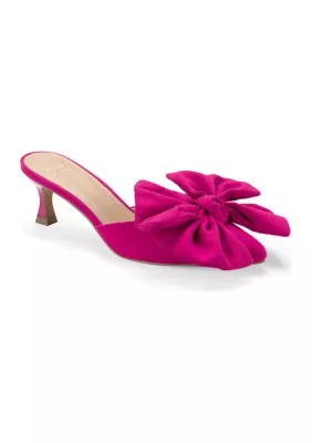 Crown & Ivy Women's Francie Bow Top Heels, Pink, 6.5M | Belk