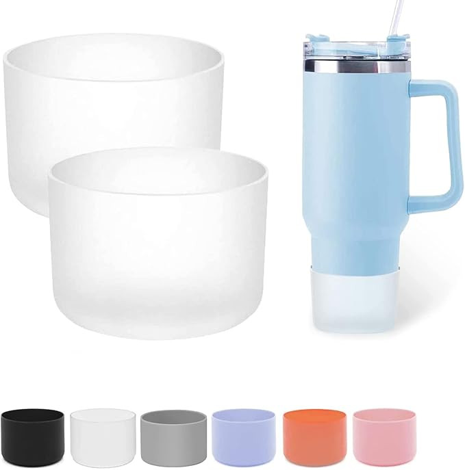 JERYMUND 2Pcs Silicone Boot Sleeve for Stanley Cup Accessories, Protective Water Bottle Bottom Co... | Amazon (US)