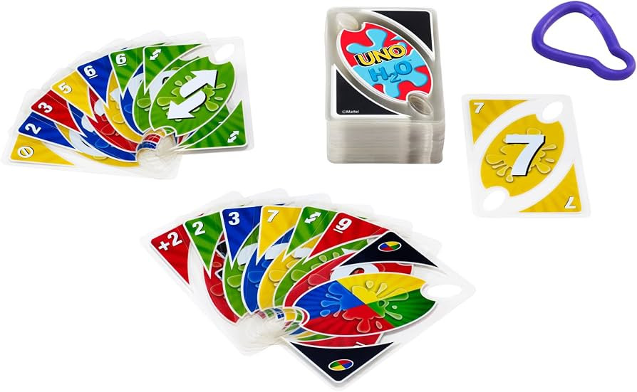 Mattel Games UNO H20 to GO, water resistant cards game, to take to the beach and to snow holidays... | Amazon (UK)