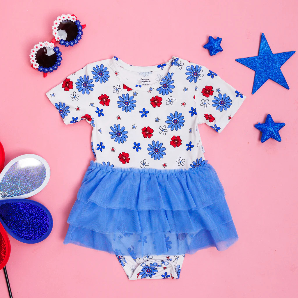 EXCLUSIVE FREEDOM BLOOMS DREAM TUTU BODYSUIT DRESS | Dream Big Little Co.