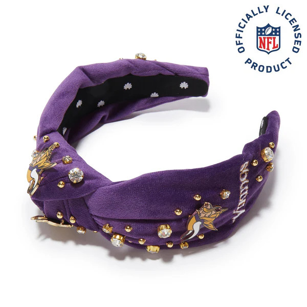 MINNESOTA VIKINGS LELE SADOUGHI X NFL PURPLE EMBELLISHED KNOTTED HEADBAND | LELE SADOUGHI