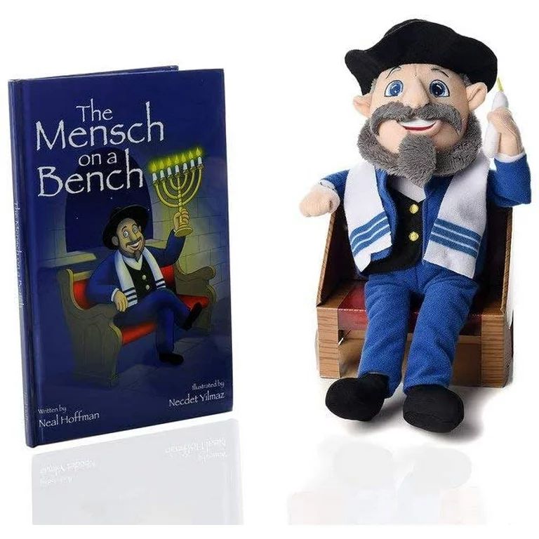The Mensch on a Bench Hanukkah Decor with Hardcover Book and Removable Bench - Walmart.com | Walmart (US)
