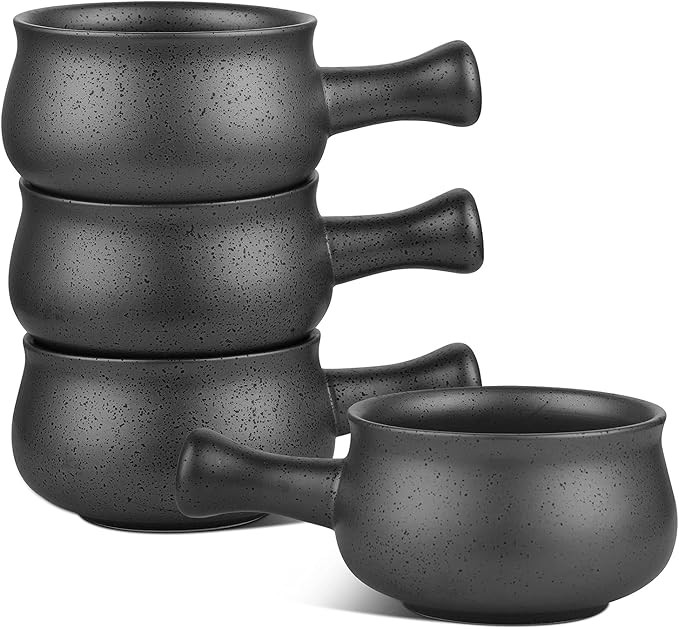 Vicrays French Onion Soup Bowls With Handles, 26 Ounce for Soup, Chili, Beef Stew, Chip Resistant... | Amazon (US)
