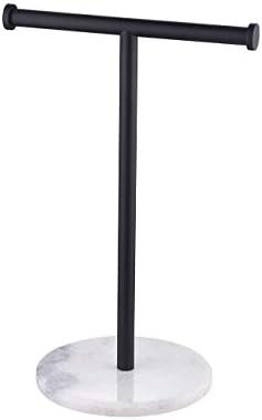 KES Hand Towel Rack with Natural Marble Base Countertop Towel Stand T-Shape Hand Towel Holder Stand  | Amazon (US)