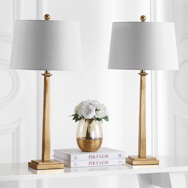 SAFAVIEH Lighting Andino Gold 32-inch Table Lamp (Set of 2) | Bed Bath & Beyond