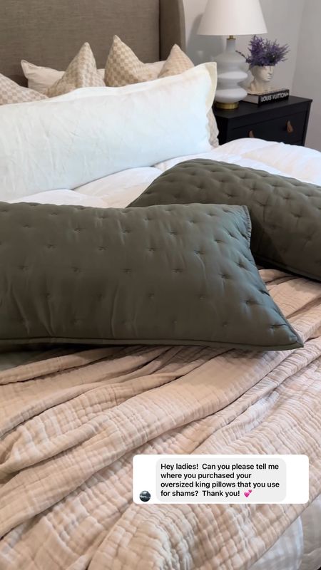 My oversized king pillow inserts have finally been restocked! I get the 22x38 insert and  look at the difference! They always sell out anytime I share them. 

#LTKHome #LTKVideo #LTKFindsUnder100
