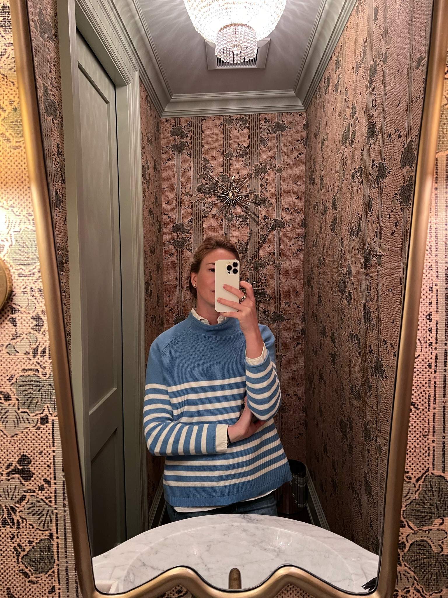 Stripes forever! Hydrangea blue roll neck sweater by Alice walk

#LTKSeasonal