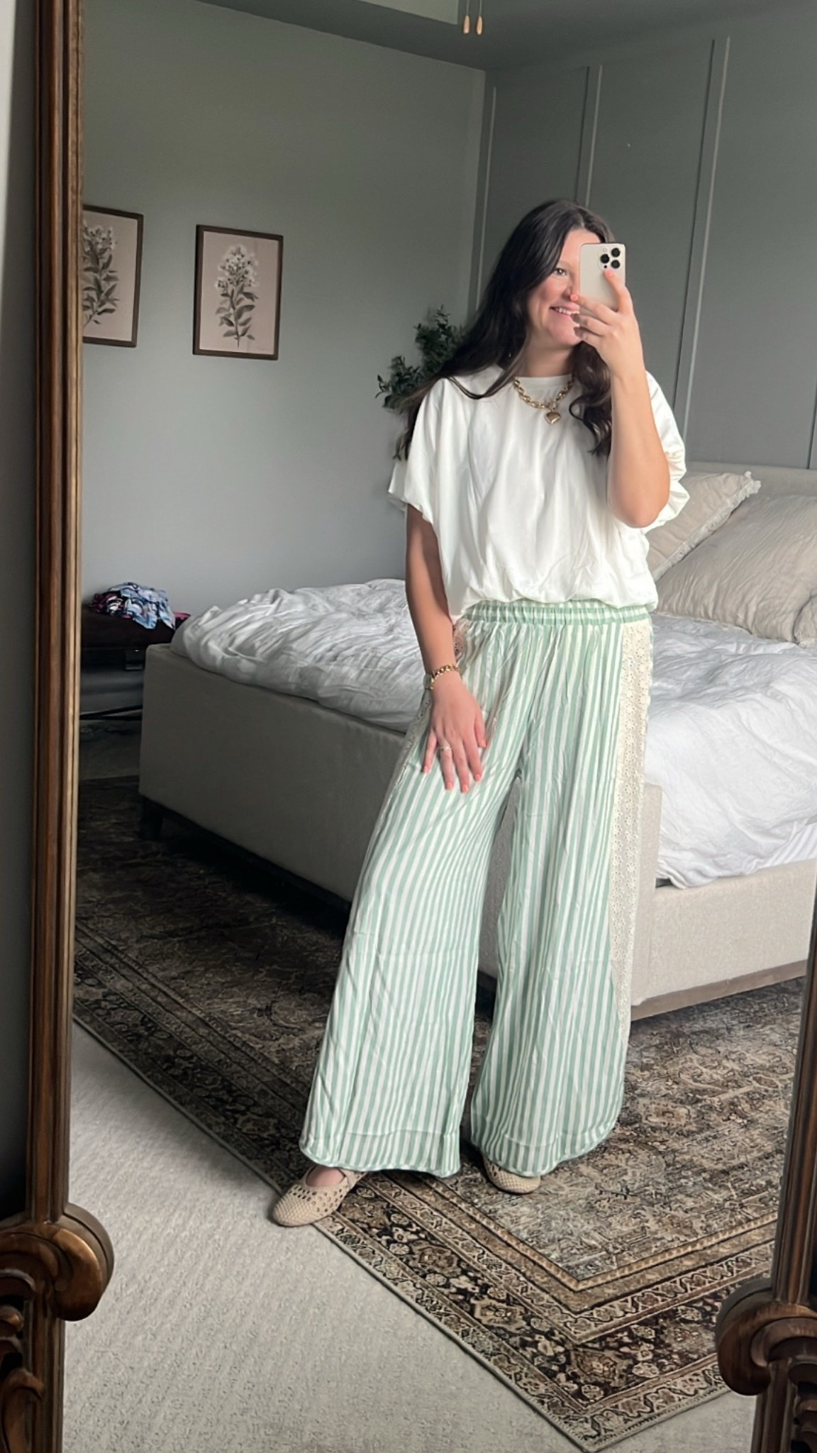 Comfy cute mom outfit! 

Size M in both top & bottom, TTS. Shoes run TTS as well. 

Mom work outfits / mom outfit / comfy outfit / comfy work outfit / comfy mom outfit / comfy workwear / SAHM outfit / teacher outfit / office outfit / business casual outfit / summer outfit / beach vacation outfit / beach vacation pants / striped pants / flowy pants / fun pants / white tee / basic tee / basic top / bubble tee / white basic top / basic outfits / everday outfit / affordable fashion

#LTKootd #LTKmomlife #LTKWorkwear
