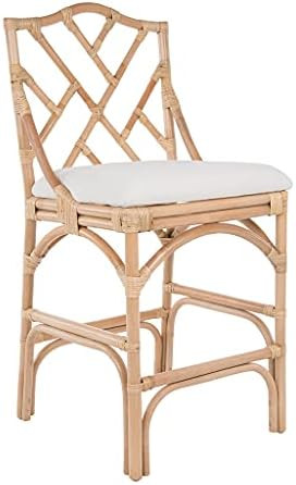 KOUBOO Chippendale Rattan Counter Stool, Brown | Amazon (US)