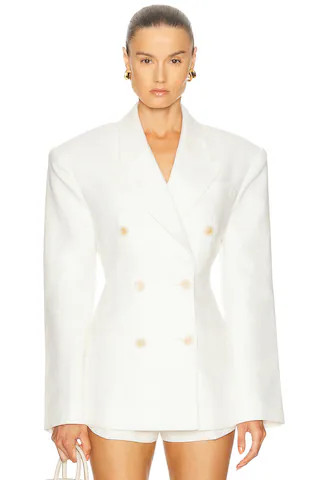 Ronny Kobo Cosette Blazer in White | FWRD 