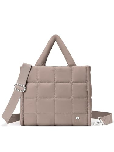 WESTBRONCO Puffer Crossbody Bags for Women Quilted Tote Bag Puffy Weekender Overnight Bag Nylon Shoulder Handbag | Amazon (US)