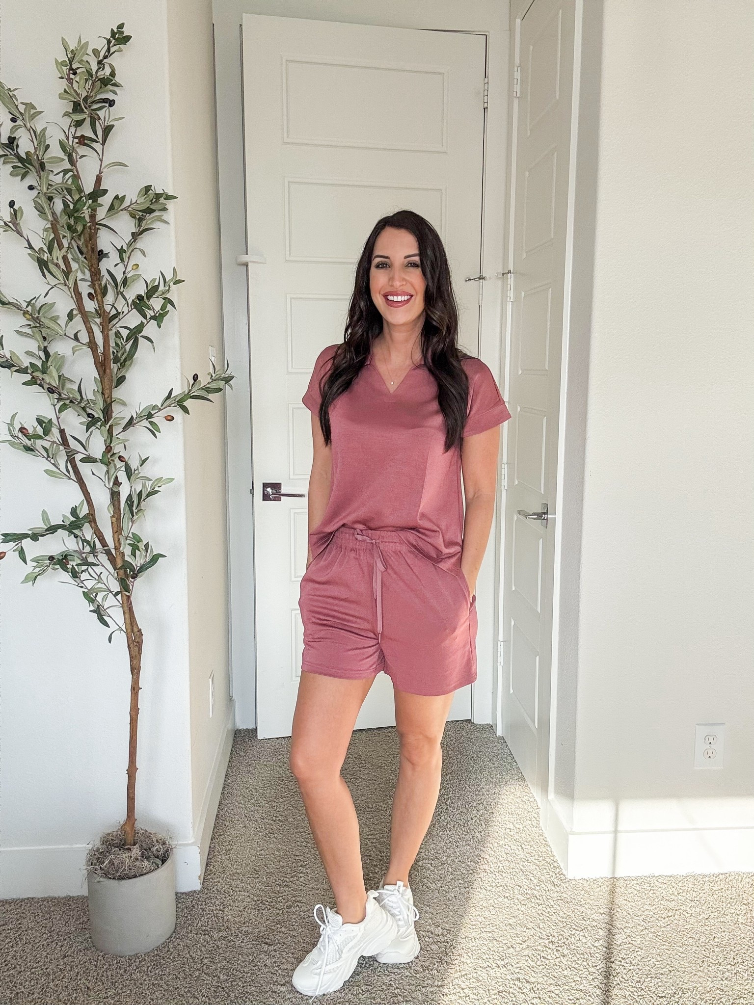 Buttery soft women’s two piece short set 