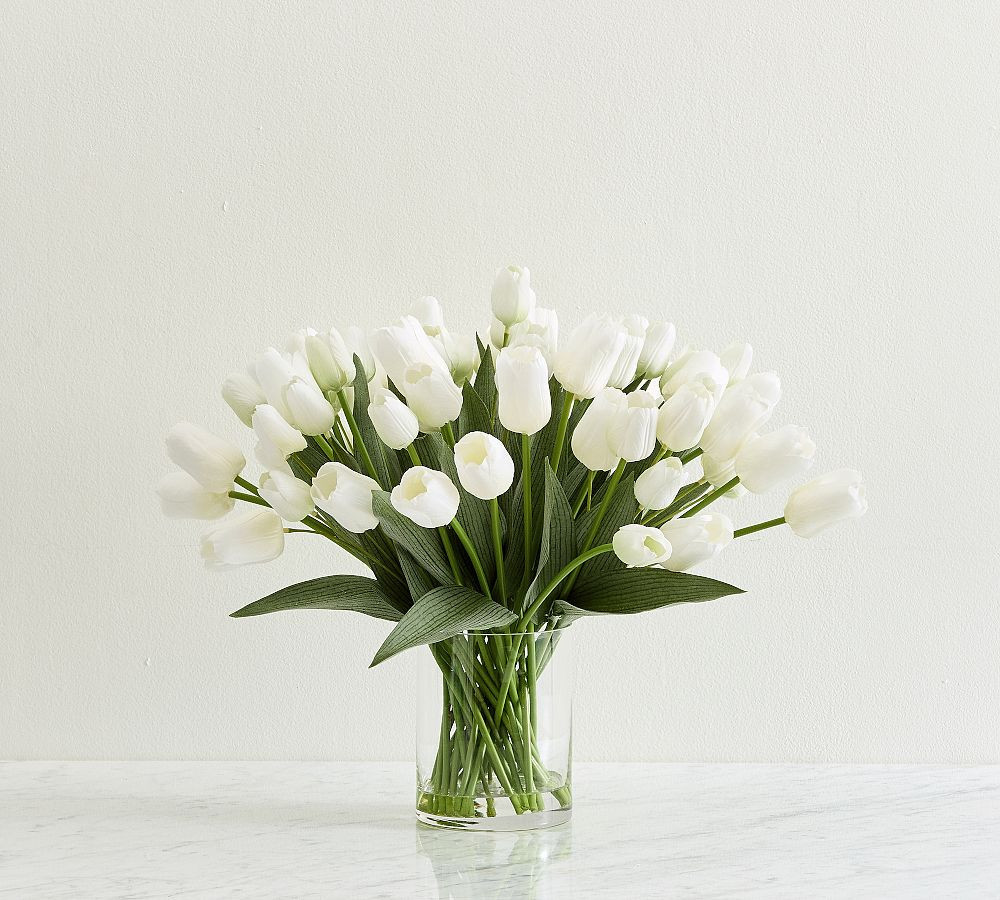 Composed Tulips 17"" White | Pottery Barn (US)