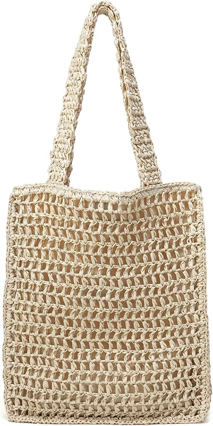 Travel Beach Raffia Bag Summer Straw Clutch Purses for Women Mesh Cute Woven Rattan Cute BeachTot... | Amazon (US)