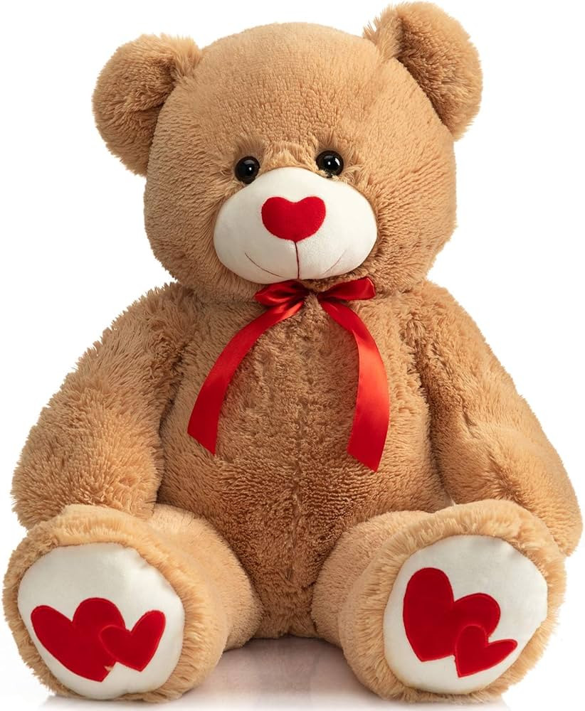 HollyHOME Big Teddy Bear Stuffed Animal Valentines Large Bear Plush with Red Heart for Girlfriend... | Amazon (US)