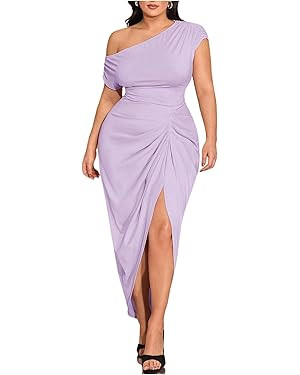 Floerns Cocktail Dress, Asymmetrical Neck | Amazon (US)