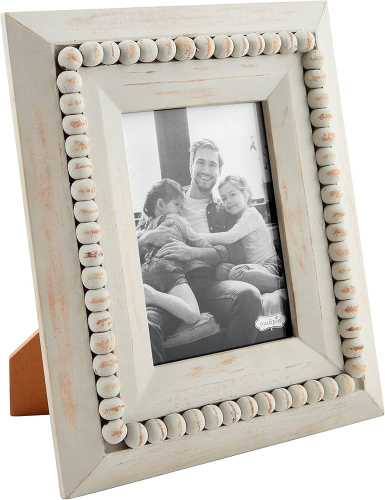 Mud Pie Gray Bead Frames, Large,12" x 10" | Amazon (US)