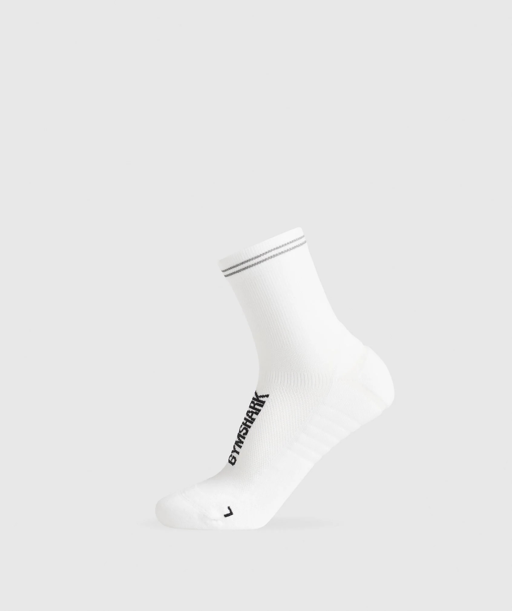 Gymshark Mid Running Socks - White | Gymshark UK