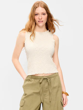 Sleeveless Smocked Tank Top | Old Navy (CA)