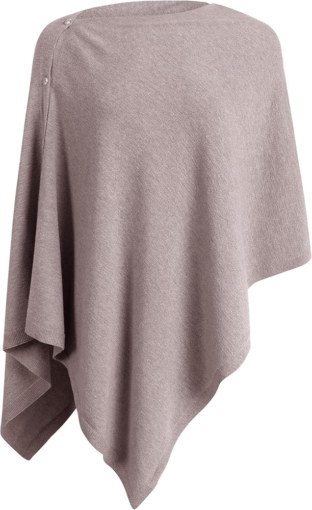 PULI Women's Versatile Knitted Shawls Scarf Poncho Sweater with Buttons Lightweight Spring Summer... | Amazon (US)