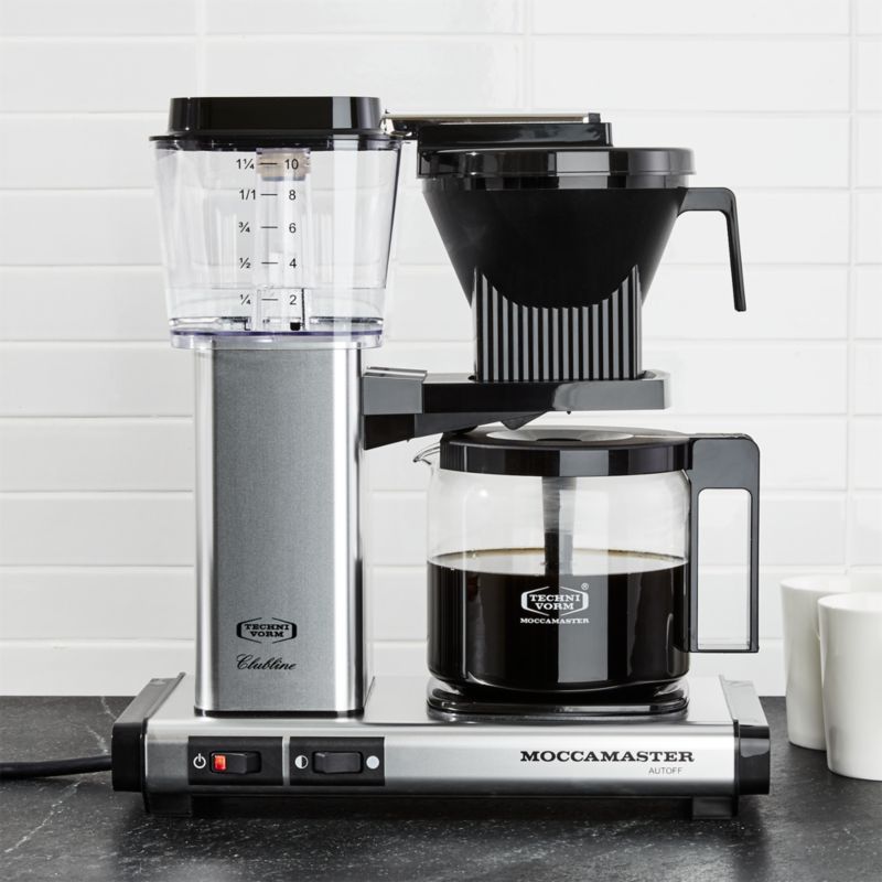 Moccamaster 10-Cup Polished Silver Coffee Maker + Reviews | Crate and Barrel | Crate & Barrel