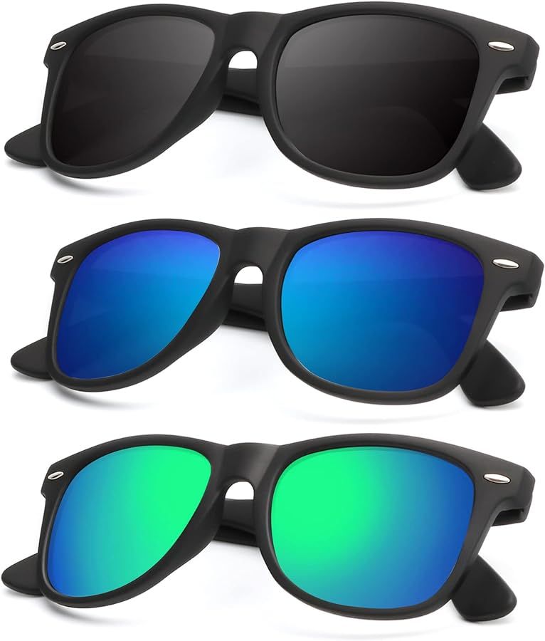 KALIYADI Polarized Sunglasses for Men and Women Matte Finish Sun glasses Color Mirror Lens UV Blo... | Amazon (US)