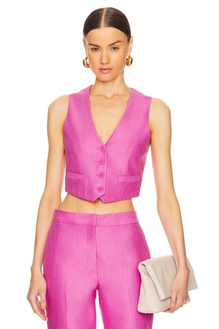 LoveShackFancy Tintley Vest in Meadow Flower from Revolve.com | Revolve Clothing (Global)