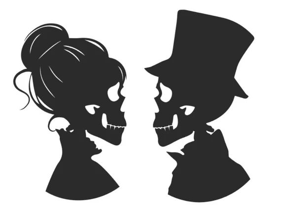 Victorian Skeleton Couple SVG | Etsy | Etsy (US)