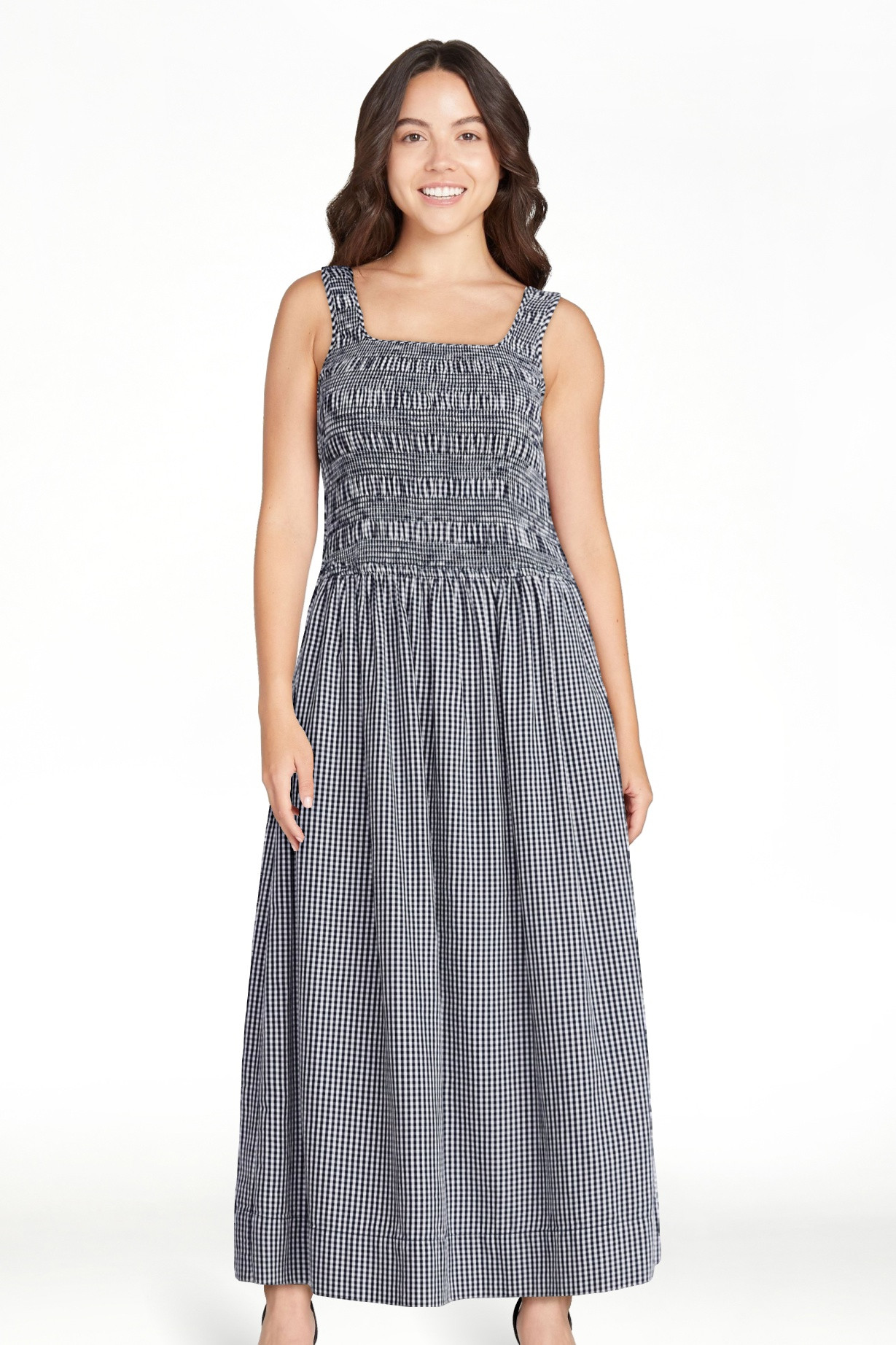 Free Assembly Women's and Women's Plus Cotton Sleeveless Smocked Midi Dress Size-XS to 4X | Walmart (US)