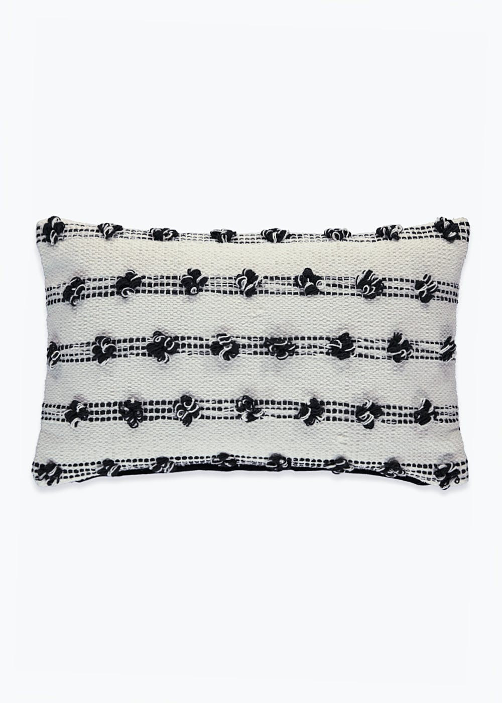 Tufted Stripe Cushion – Black | Matalan (UK)