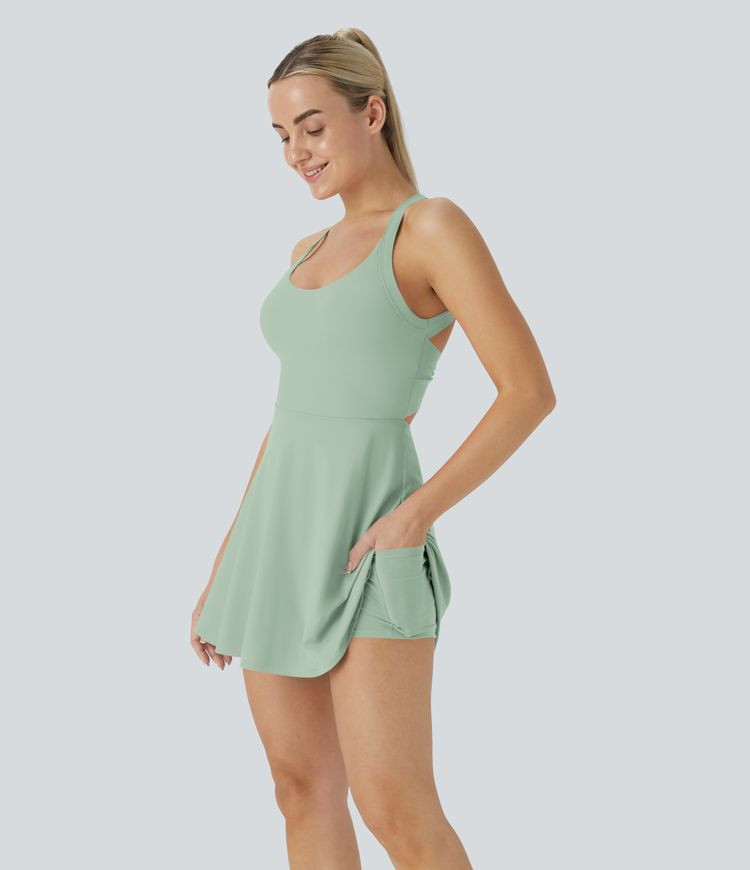 Softlyzero™ Airy Backless Twisted Cool Touch Dance Active Dress-Easy Peezy Edition | HALARA